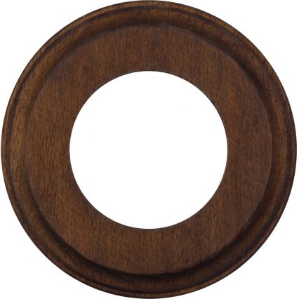 Elhard - Interruttore retrò semplice in ceramica con cornice n. 1 bianco/legno scuro