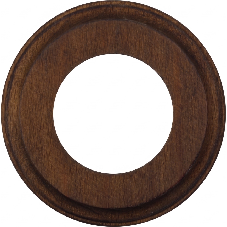 Elhard - Interruttore retrò semplice in ceramica con cornice n. 1 bianco/legno scuro