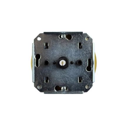 Elhard - Interruttore rotativo in ceramica stile retrò con cornice n. 5, nero