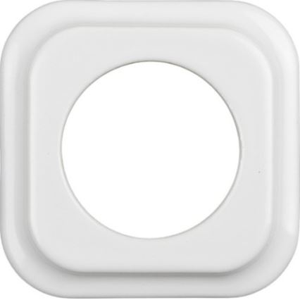 Elhard - Interruttore singolo in ceramica dallo stile retrò con cornice n. 1, bianco