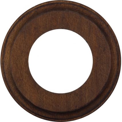 Elhard - Interruttore singolo retrò in ceramica con cornice č. 1 nero/legno scuro