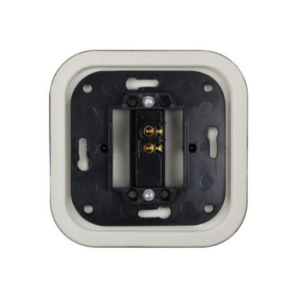 Elhard - Interruttore singolo retrò in ceramica con cornice n. 1/0 nero