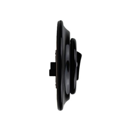 Elhard - Interruttore singolo retrò in ceramica con cornice n. 1 nero