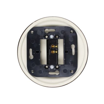 Elhard - Interruttore singolo retrò in ceramica con cornice n. 1 nero