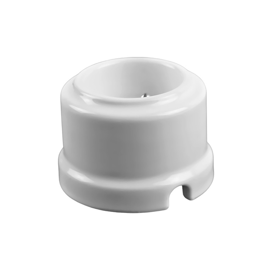 Elhard - Presa da parete in ceramica stile retrò con cornice, 230 V, bianca