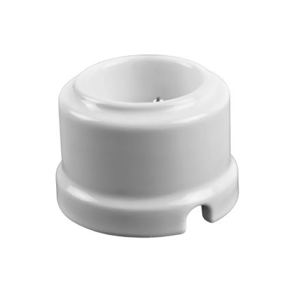Elhard - Presa da parete retrò in ceramica per uso domestico 230V, bianca