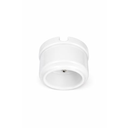 Elhard - Presa da parete retrò in ceramica per uso domestico 230V, bianca