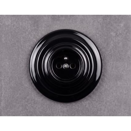 Elhard - Presa domestica in ceramica in stile retrò con cornice 230V nera