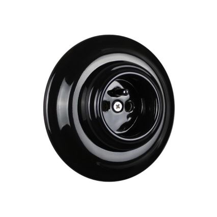 Elhard - Presa domestica in ceramica in stile retrò con cornice 230V nera