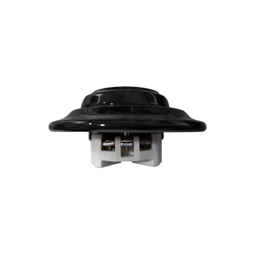 Elhard - Presa domestica in ceramica retrò senza cornice 230 V nera