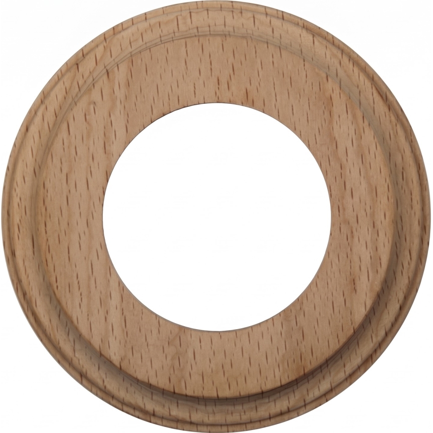 Elhard - Presa domestica in ceramica stile retrò con cornice 230V bianco/legno chiaro