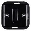 Elhard - Pulsante singolo retrò in ceramica senza cornice č. 1/0 nero