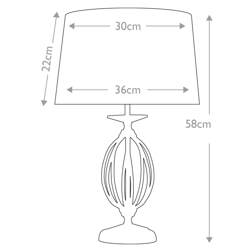 Elstead - Lampada da tavolo AEGEAN 1xE27/60W/230V cromo lucido