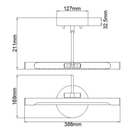 Elstead ALTON-PL-S-BLK - Lampada LED per quadri ALTON LED/6W/230V nera