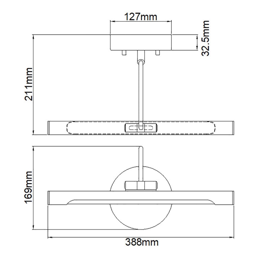Elstead ALTON-PL-S-BLK - Lampada LED per quadri ALTON LED/6W/230V nera