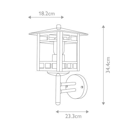 Elstead - Applique da esterno KOLNE 1xE27/100W/230V IP44