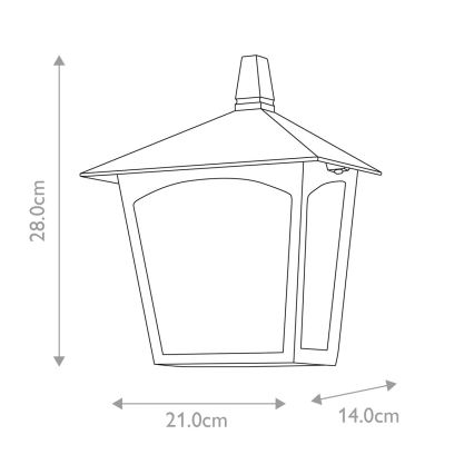 Elstead - Applique da esterno YORK 1xE27/100W/230V IP23