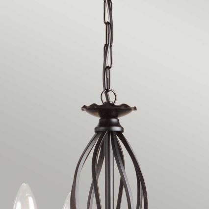 Elstead - Lampadario a sospensione con catena ARTISAN 3xE14/60W/230V