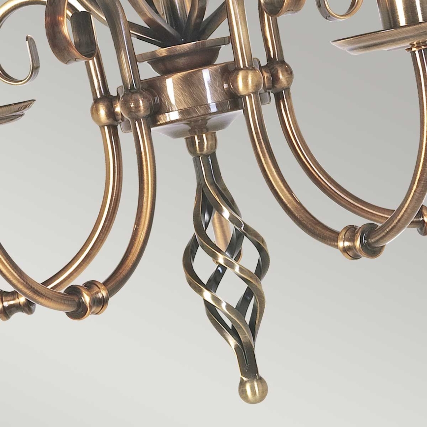 Elstead - Lampadario a sospensione con catena ARTISAN 5xE14/60W/230V