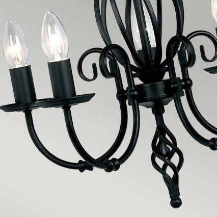 Elstead - Lampadario a sospensione con catena ARTISAN 5xE14/60W/230V