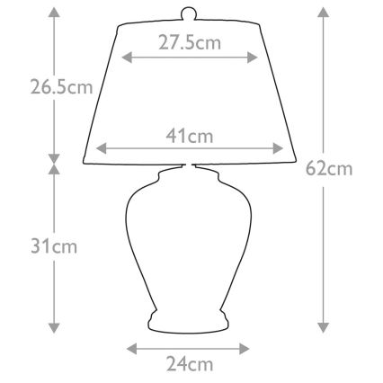Elstead - Lampada da tavolo ARUM LILY 1xE27/60W/230V