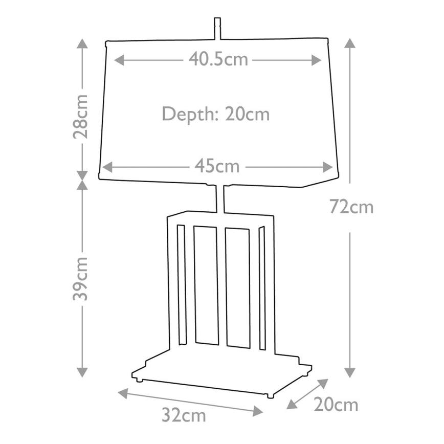 Elstead - Lampada da tavolo ATLAS 1xE27/60W/230V