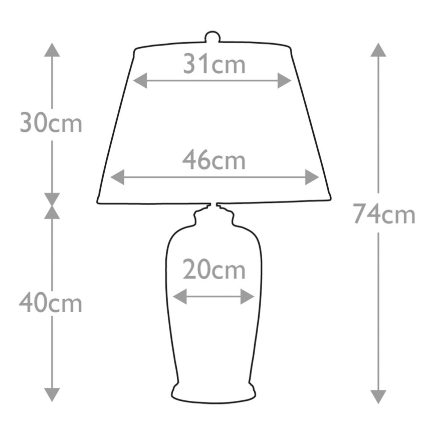 Elstead - Lampada da tavolo BLACK BIRDS 1xE27/60W/230V