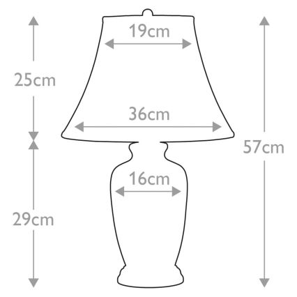 Elstead - Lampada da tavolo BLU GINGER JAR 1xE27/60W/230V