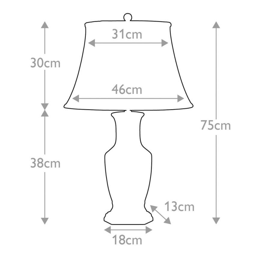 Elstead - Lampada da tavolo BLU HEX 1xE27/60W/230V