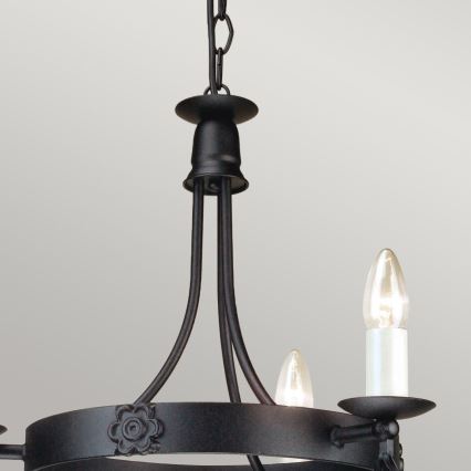 Elstead - Lampadario a sospensione con catena BELFRY 3xE14/60W/230V