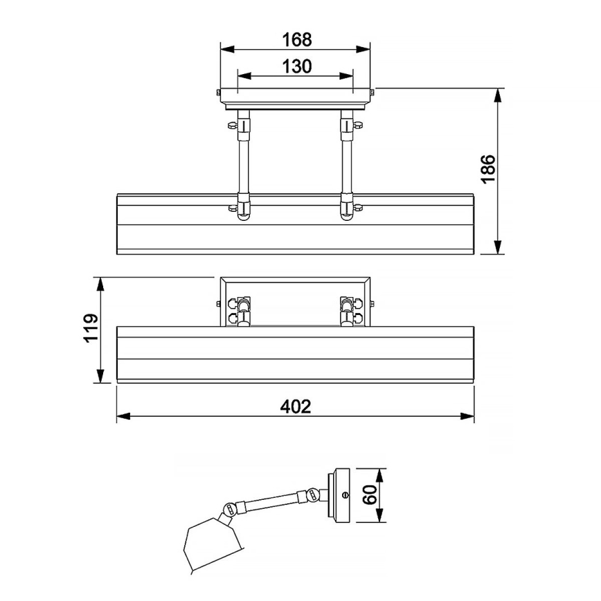 Elstead - Lampada da quadro CHAWTON 2xE14/40W/230V oro