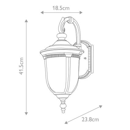 Elstead - Applique da esterno CLEVELAND 1xE27/60W/230V IP44