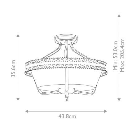 Elstead - Lampadario a plafone CROWN 3xE27/60W/230V