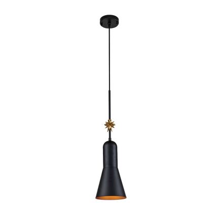 Elstead - Lampadario a sospensione con filo ETOILE 1xE27/60W/230V diametro 17,8 cm nero