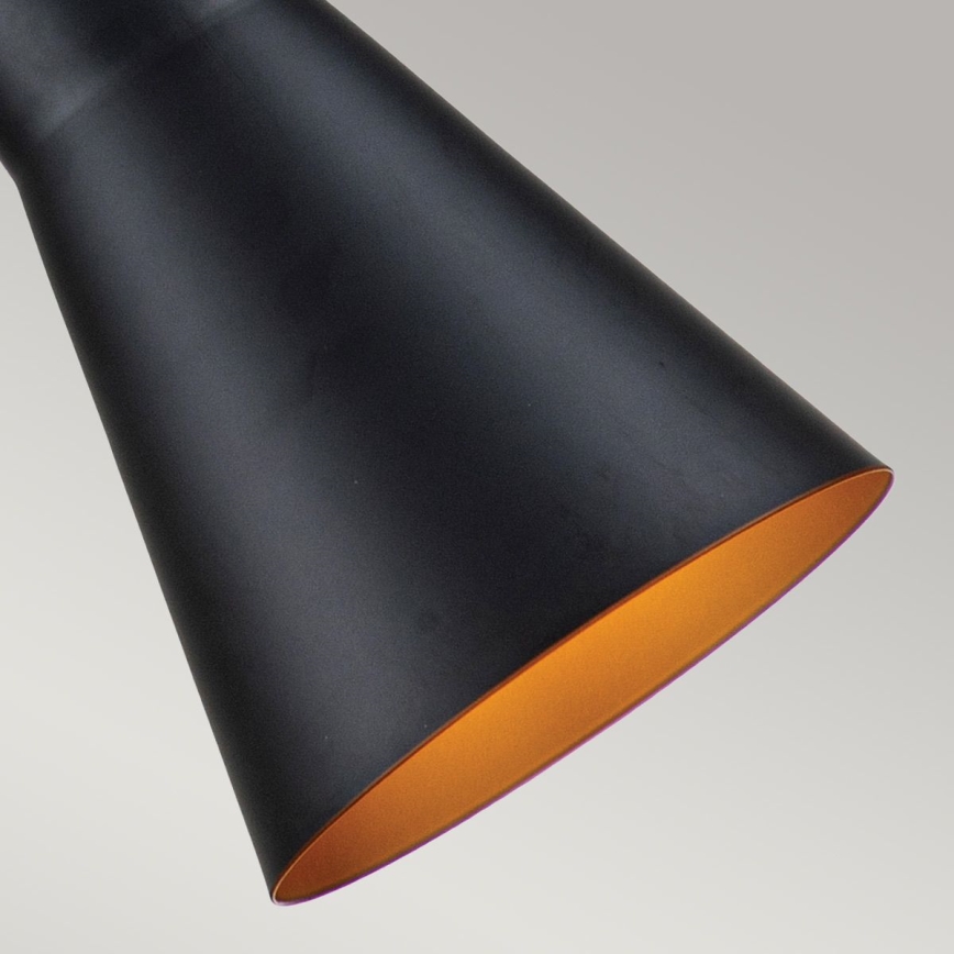 Elstead - Lampadario a sospensione con filo ETOILE 1xE27/60W/230V diametro 17,8 cm nero