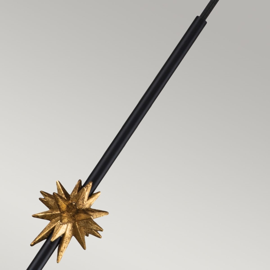 Elstead - Lampadario a sospensione con filo ETOILE 1xE27/60W/230V diametro 17,8 cm nero