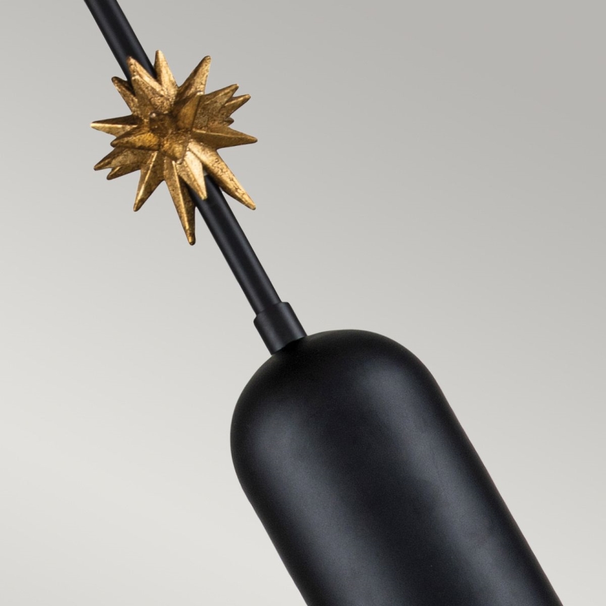 Elstead - Lampadario a sospensione con filo ETOILE 1xE27/60W/230V diametro 17,8 cm nero