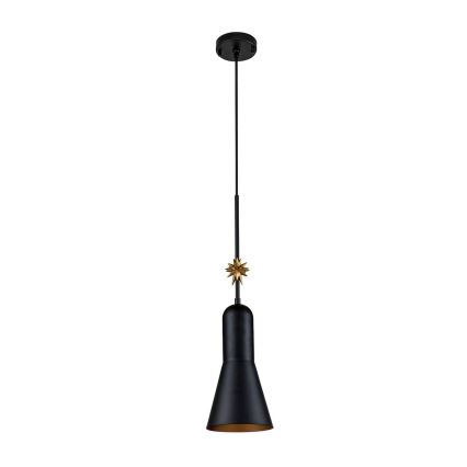 Elstead - Lampadario a sospensione con filo ETOILE 1xE27/60W/230V diametro 17,8 cm nero