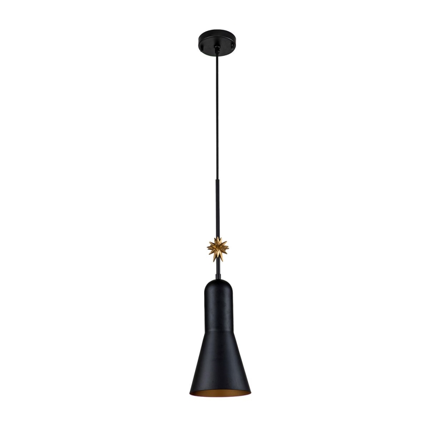 Elstead - Lampadario a sospensione con filo ETOILE 1xE27/60W/230V diametro 17,8 cm nero