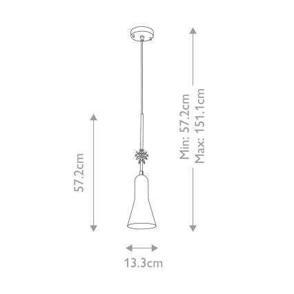 Elstead - Lampadario a sospensione con filo ETOILE 1xE27/60W/230V diametro 13,3 cm oro