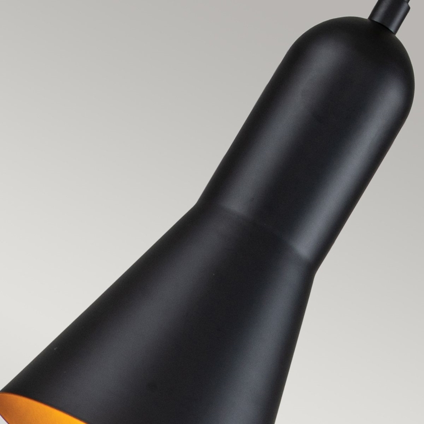 Elstead - Lampadario a sospensione con filo ETOILE 1xE27/60W/230V diametro 13,3 cm nero
