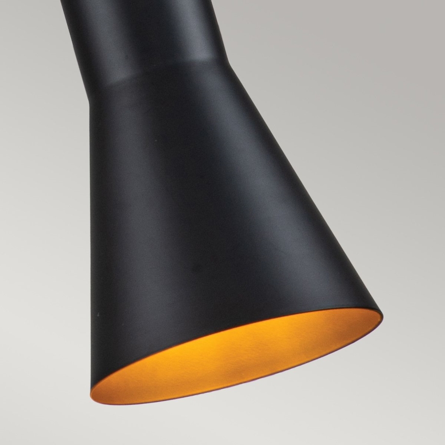 Elstead - Lampadario a sospensione con filo ETOILE 1xE27/60W/230V diametro 13,3 cm nero