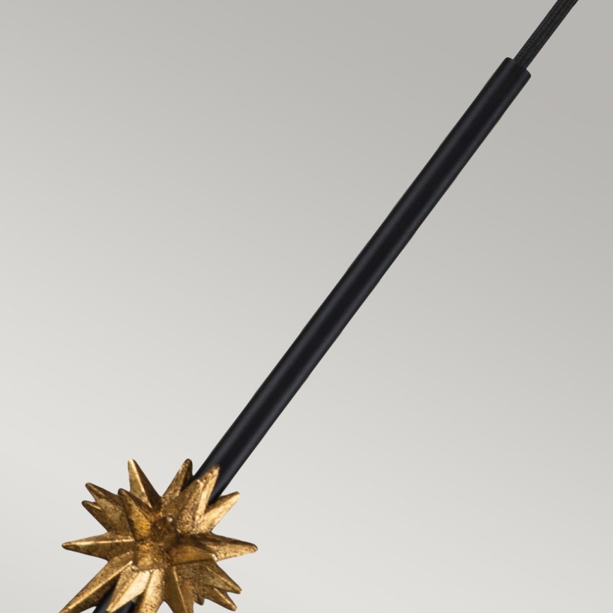 Elstead - Lampadario a sospensione con filo ETOILE 1xE27/60W/230V diametro 13,3 cm nero