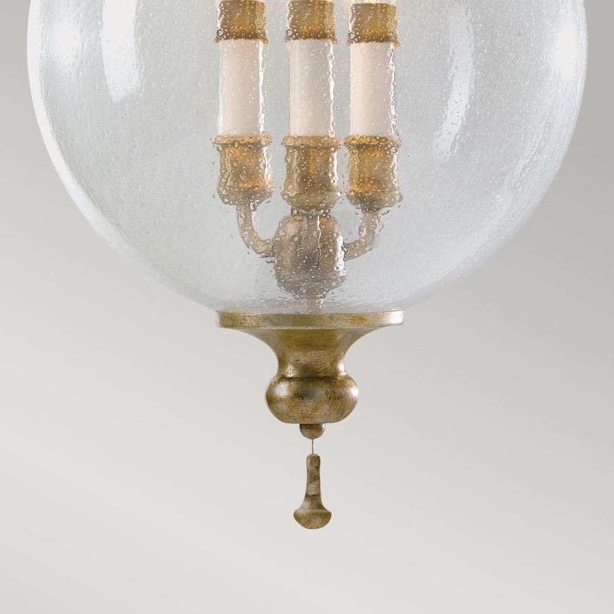 Elstead FE-ARGENTO-P - Lampadario a catena ARGENTO 3xE14/60W/230V