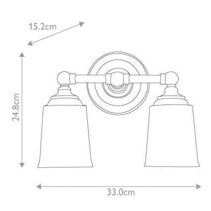 Elstead FE-HUGOLAKE2BATH - Applique LED per bagno HUGOLAKE 2xG9/3W/230V IP44