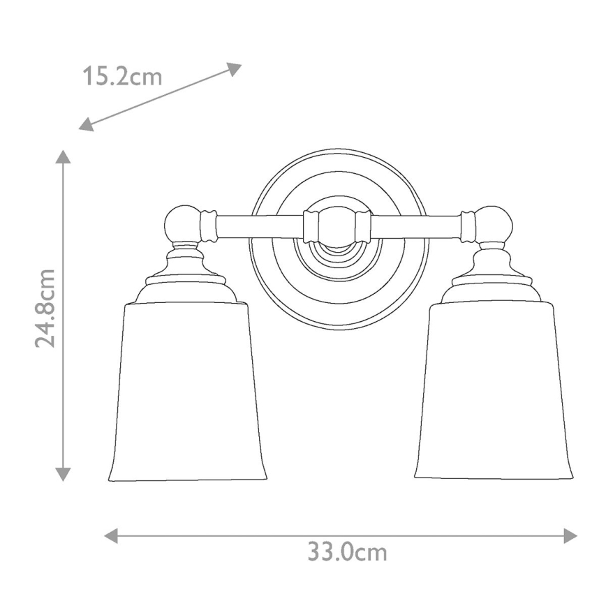 Elstead FE-HUGOLAKE2BATH - Applique LED per bagno HUGOLAKE 2xG9/3W/230V IP44