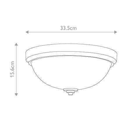 Elstead FE-MALIBU-F-BATH - Plafoniera da bagno MALIBU 1xE27/60W/230V IP44