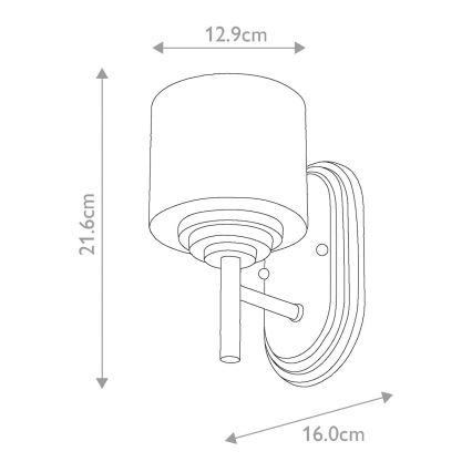 Elstead FE-MALIBU1-BATH - Applique da bagno a LED MALIBU 1xG9/3W/230V IP44