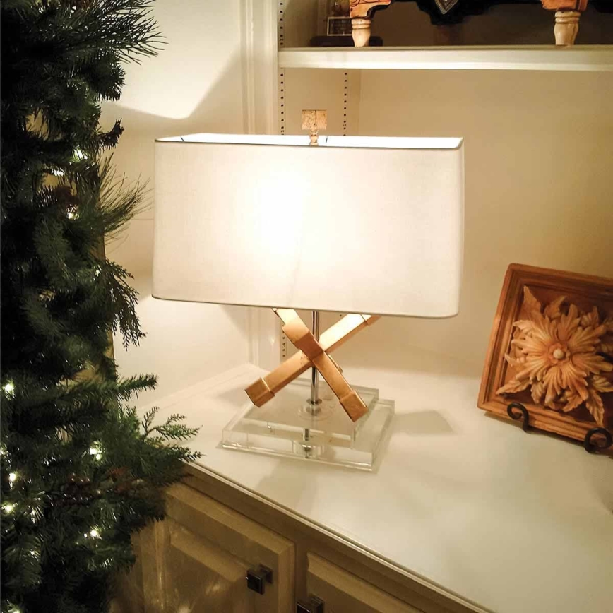 Elstead - Lampada da tavolo JACKSON SQUARE 1xE27/60W/230V