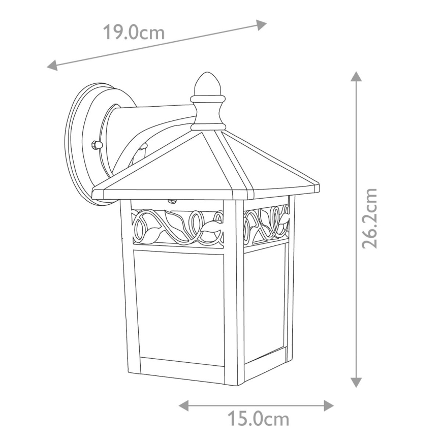 Elstead GZH-WC2 - Applique da esterno WINCHCOMBE 1xE27/60W/230V IP44